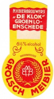 Etiket van het Meibier dat Grolsch op de markt bracht.